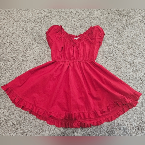 Y2K Red Ruffled Blouse - Picture 3 of 5